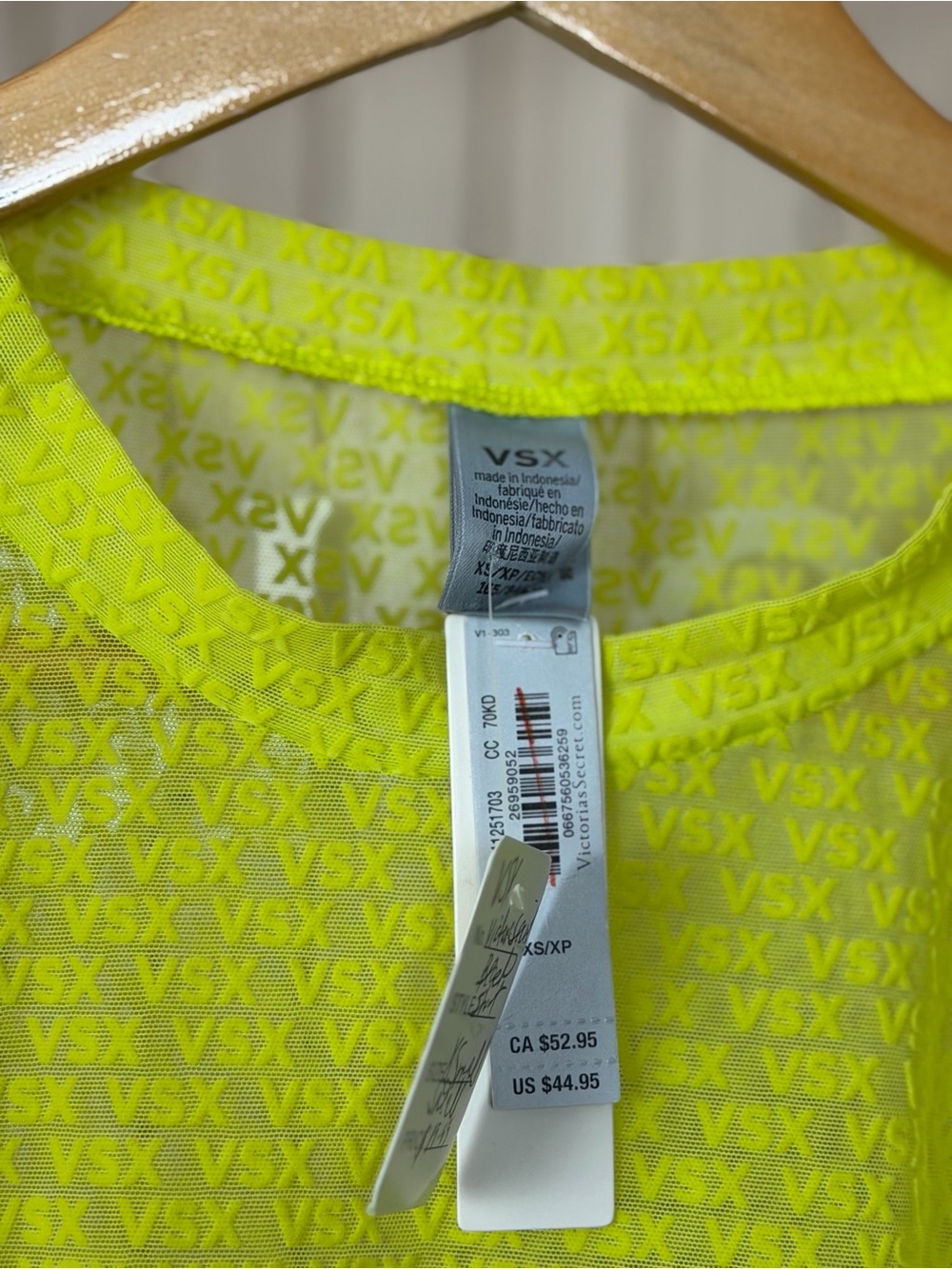 Victoria's Secret Neon Yellow Mesh Beach Tee - Picture 3 of 6
